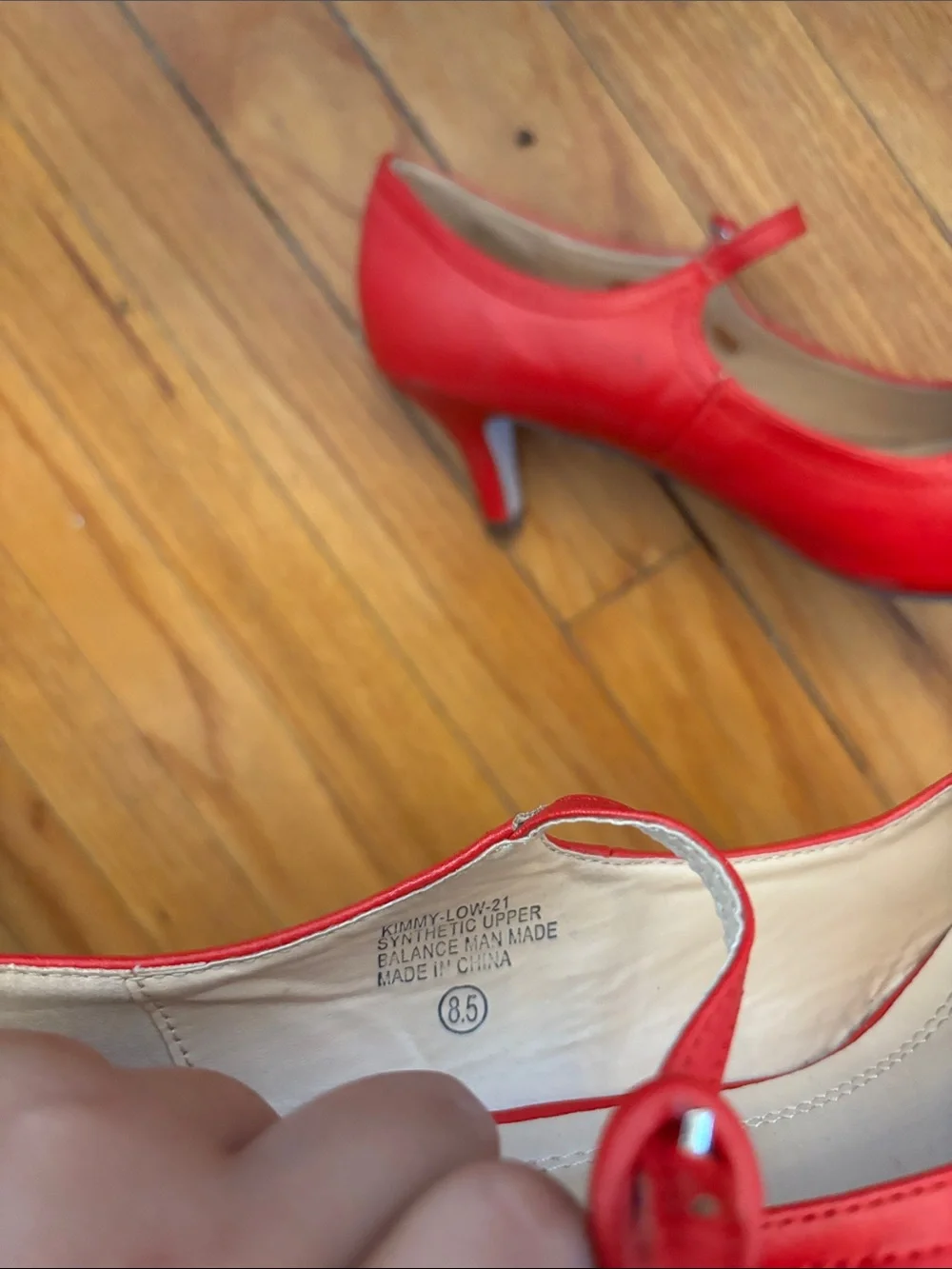 Chase + Chloe Bright Red Girls' Mary Jane Ballet Flats
